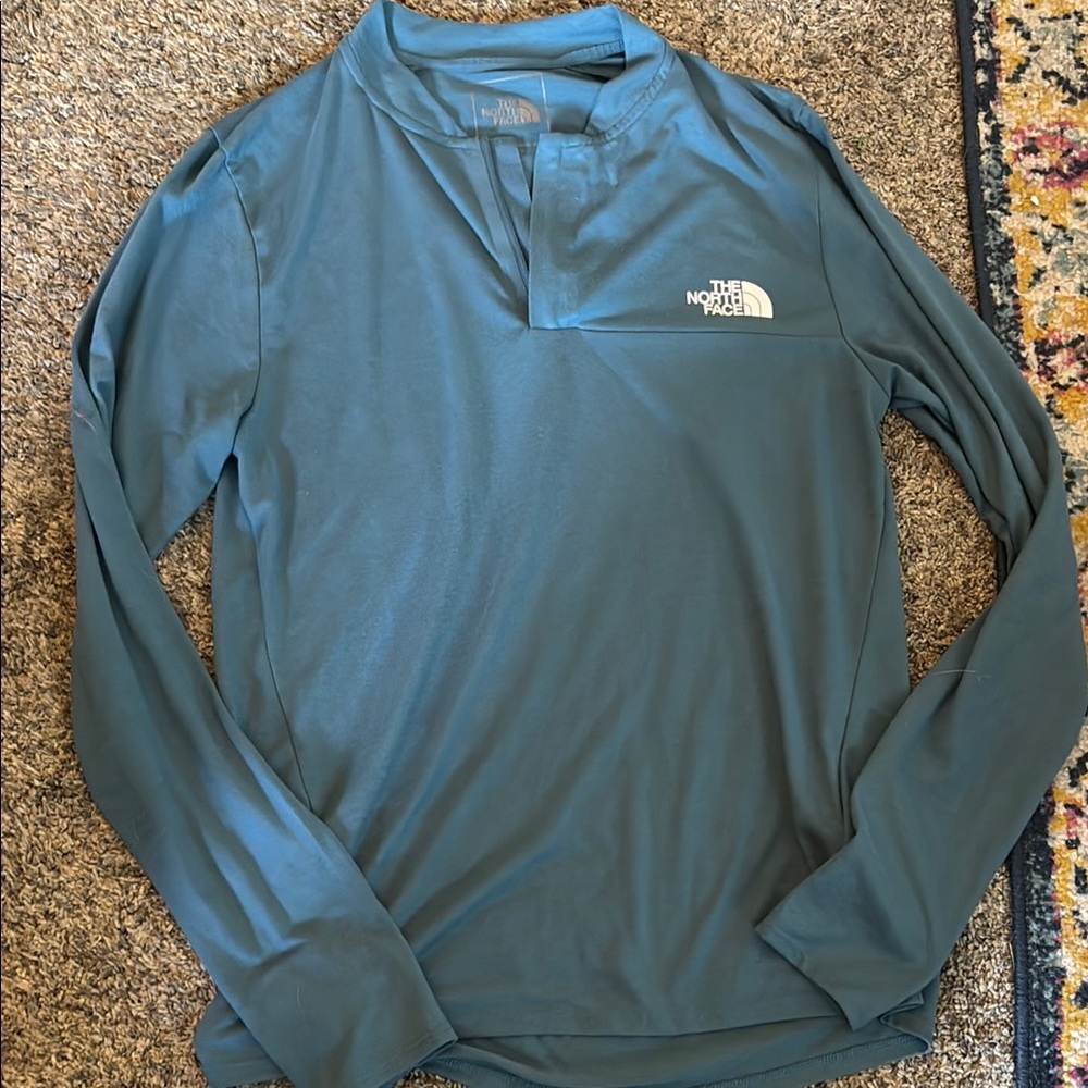 The North Face Teal Long Sleeve Pullover